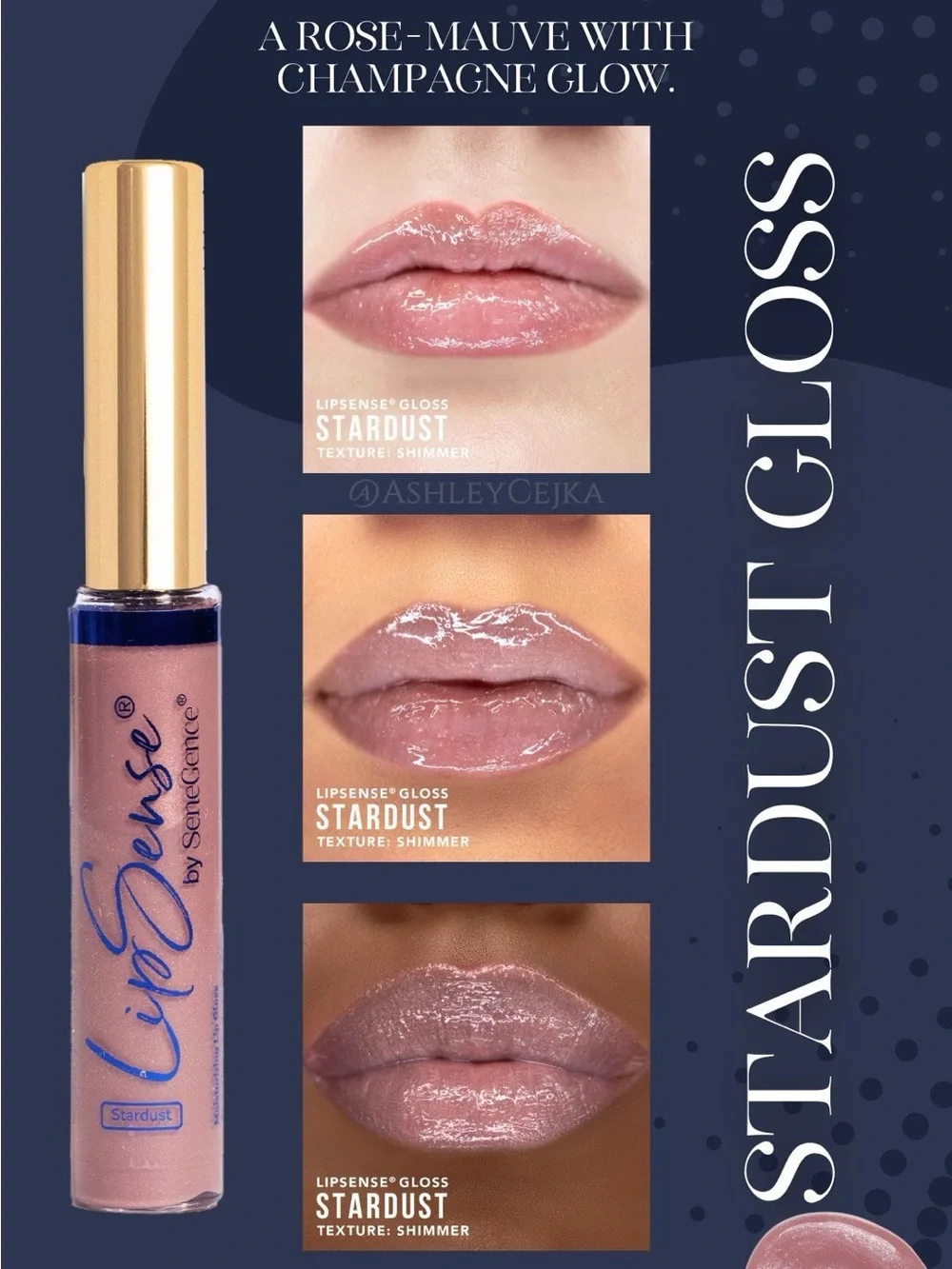 SeneGence LipSense Stardust Gloss — Champagne Pink Shimmer